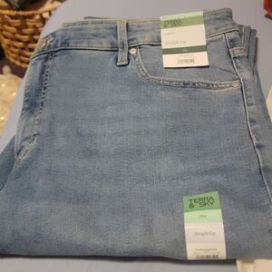 Terra & Sky High Rise Blue Jeans